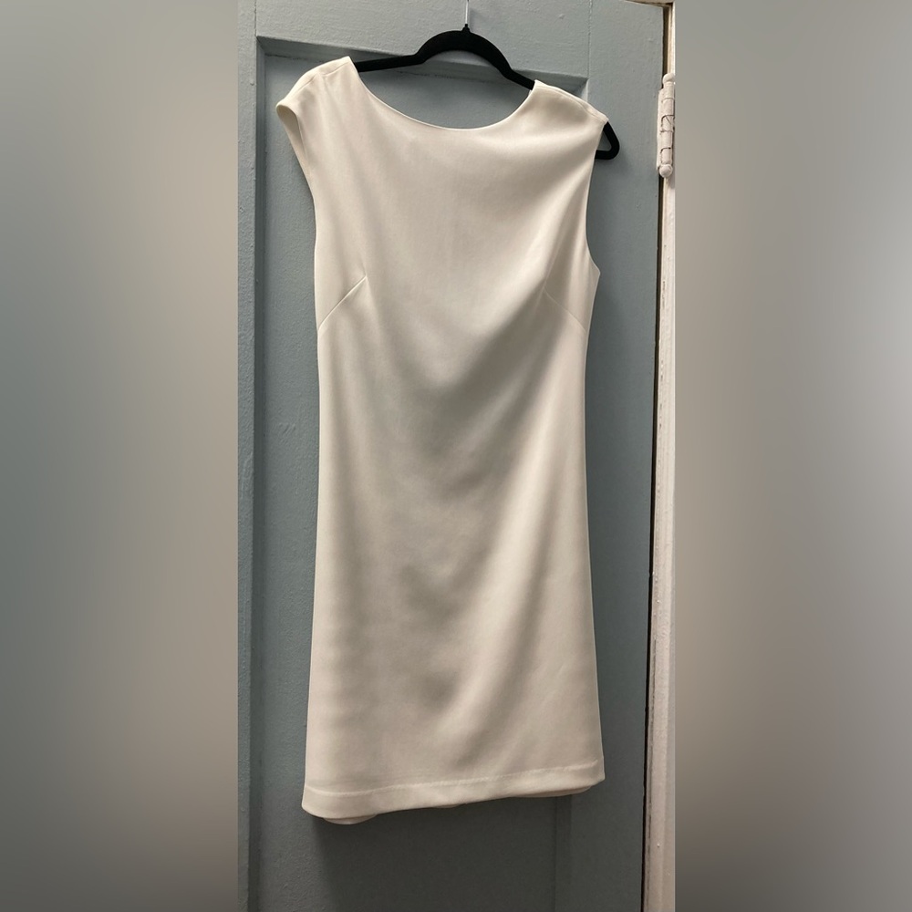 Theory Ivory Open Back Dress